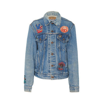 Grateful Dead Embroidered Rose Denim Jacket