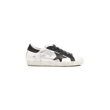 Superstar Distressed Two-Tone Leather And Suede Sneakers