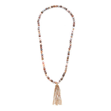 Recharmed beaded Tassel necklace