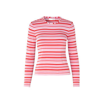 Maya Form Fitting Striped Long Sleeve Top