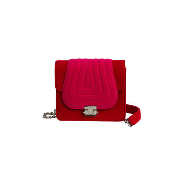 Rakel Color-Block Mini Velvet Bag