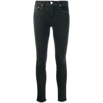 side stripe skinny jeans