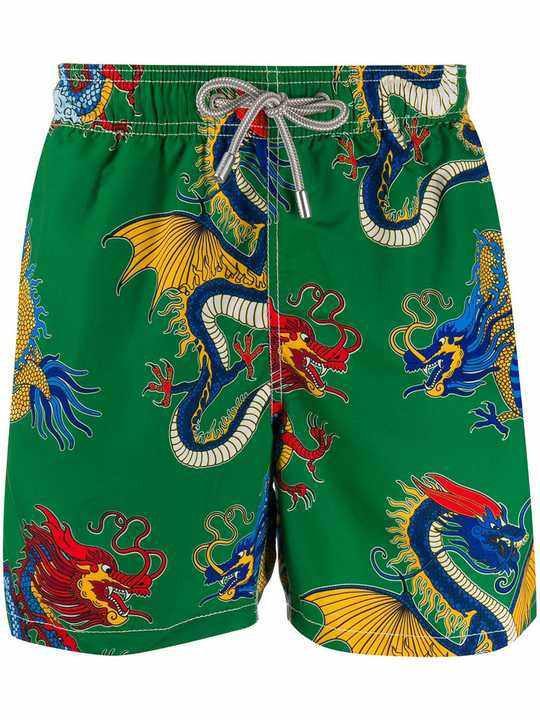 dragon print swim shorts展示图