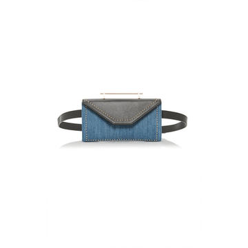 Leather and Denim Belt Bag