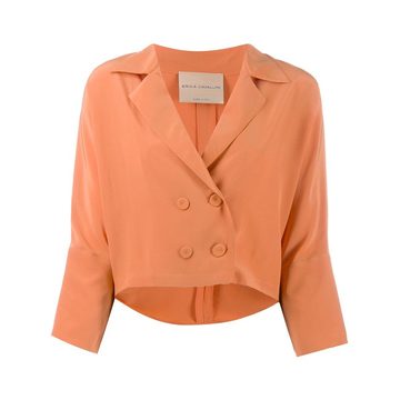 cropped sleeve blazer