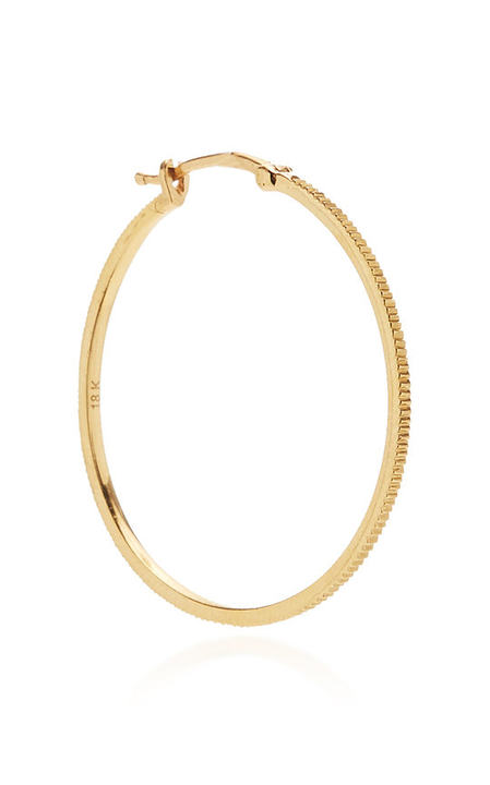 Medium Textured Gold Hoop展示图