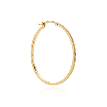 Medium Textured Gold Hoop