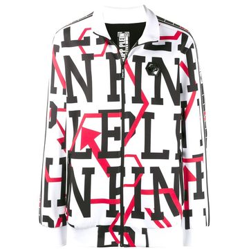 graphic print jogging jacket