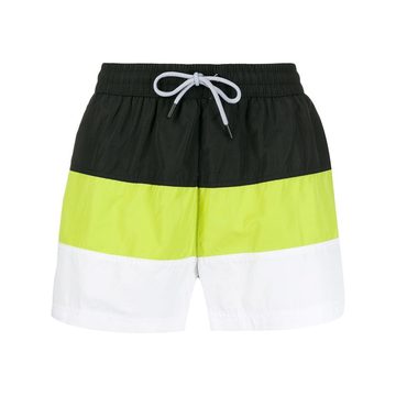 striped swim shorts