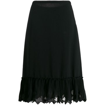 embroidered midi skirt