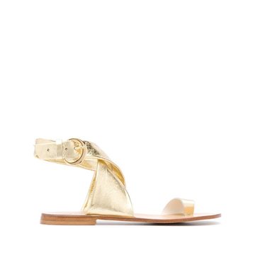 crisscross strap flat sandals