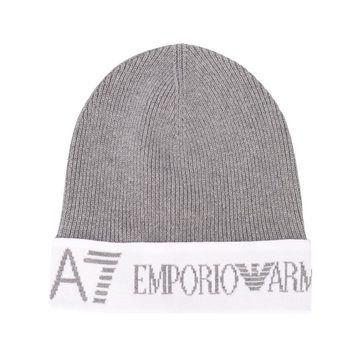 logo knit beanie