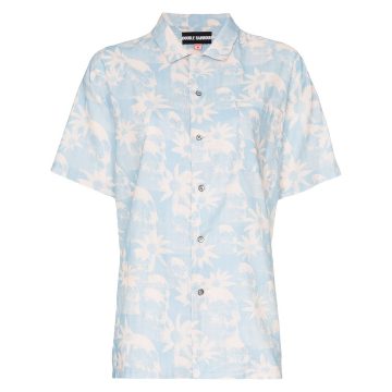 floral-print Hawaiian shirt