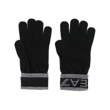 logo knit gloves