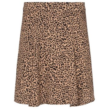 Flounce leopard print mini skirt