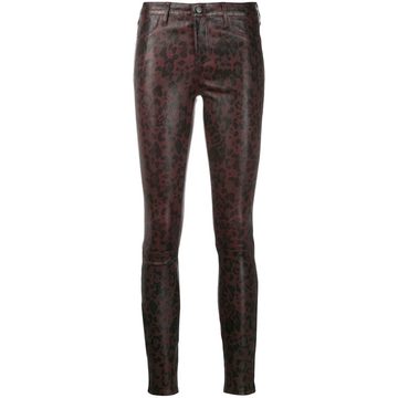 leopard print skinny trousers