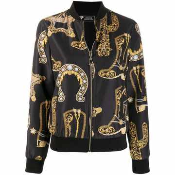 all-over print bomber jacket