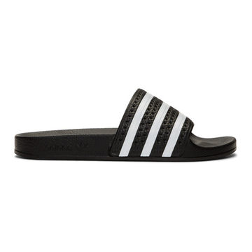 Black & White Adilette Sandals