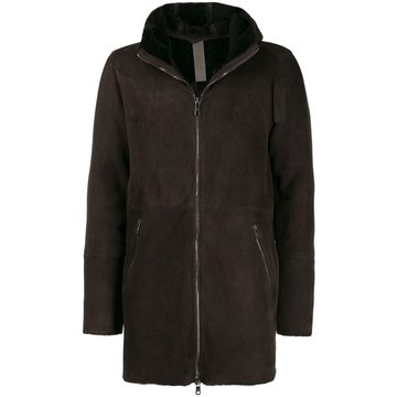 hooded front zip coat