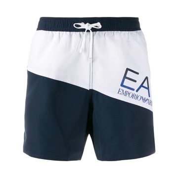 colour block swimming shorts