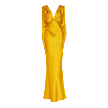 Sleeveless Satin Gown