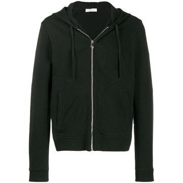 logo zipped hoodie