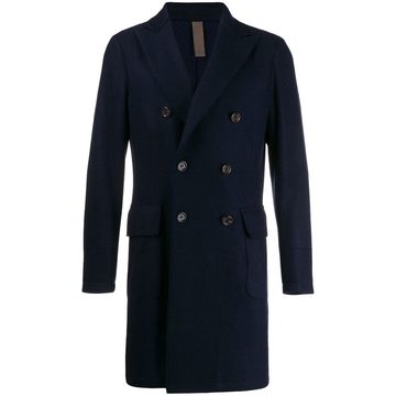 double-breasted fitted coat