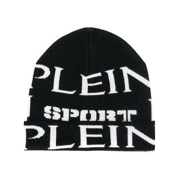 logo embroidered beanie hat