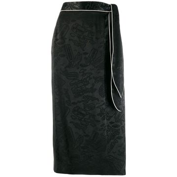 all-over print skirt