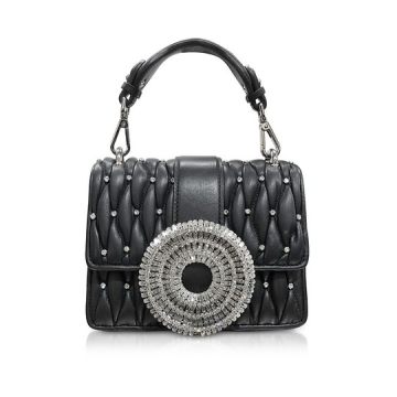 Gio Small Nappa Leather & Crystal Handbag