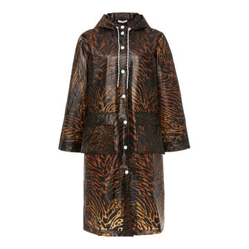 Tiger-Print Biodegradable Shell Coat