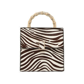 Tani Mini Zebra Print Leather Bag