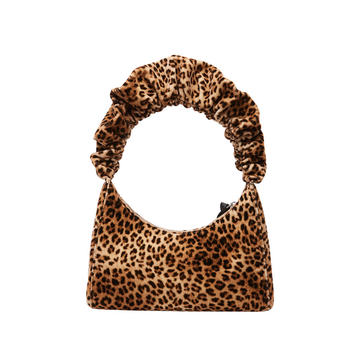 Aurora Leopard-Print Scrunchie Strap Shoulder Bag