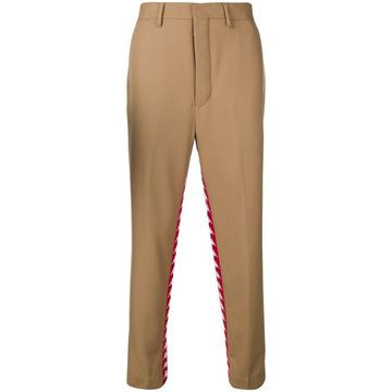 side stripe tapered trousers