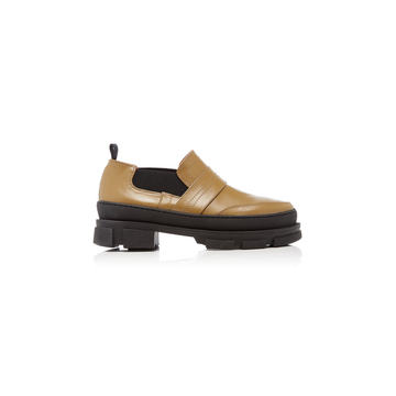 Leather Platform Loafers