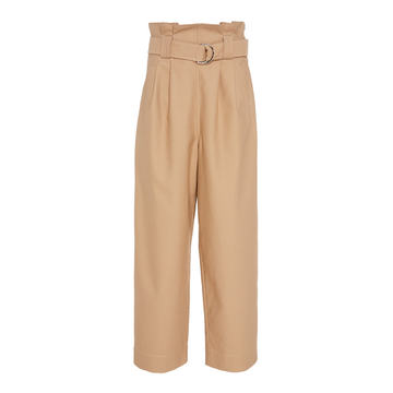 Belted Chino Wide-Leg Pants