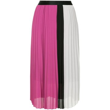 panelled pleated skirt