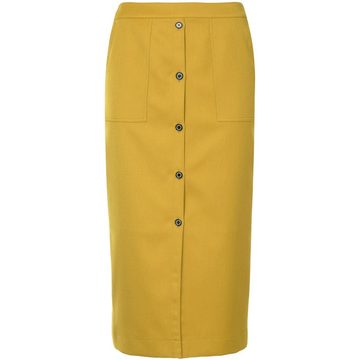 button front skirt