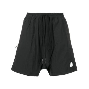 drop-crotch running shorts