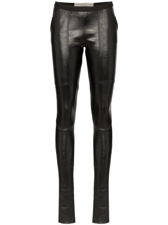 lambskin leather leggings展示图