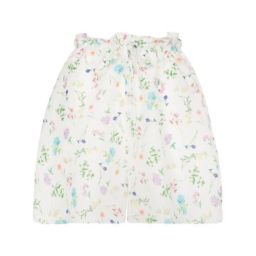 Wild Card floral paper bag shorts