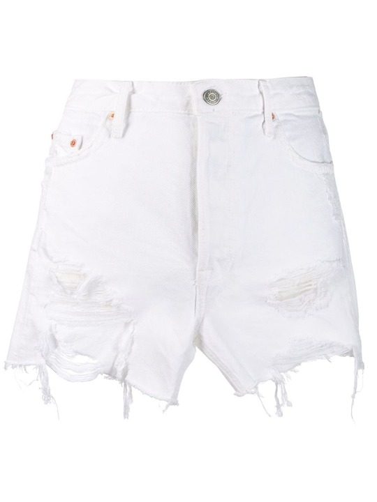 distressed denim shorts展示图