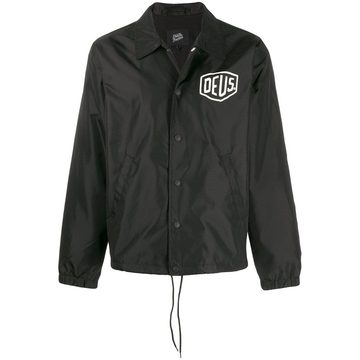 logo print shirt jacket