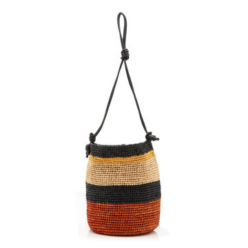 Samaria Sling Striped Raffia Bag