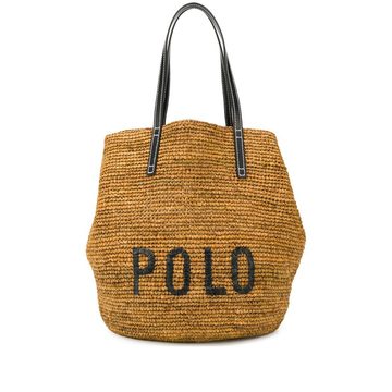 Polo raffia tote