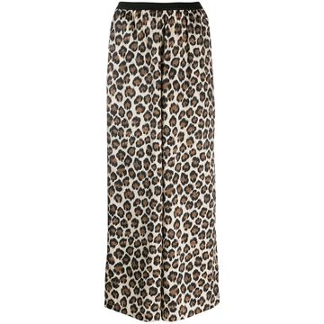 leopard print trousers