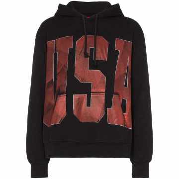 Printed USA hooded sweatshirt