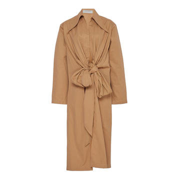 Tie-Front Gaia Cotton Trench Coat