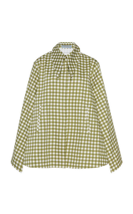 Gingham-Patterned Gabrielle Cotton Jacket展示图