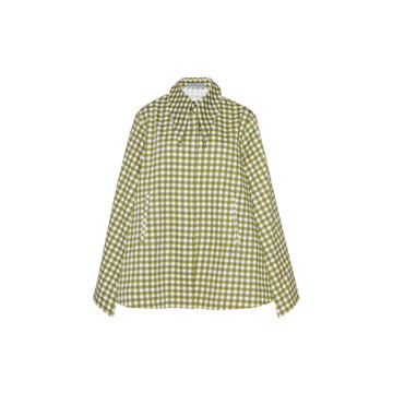 Gingham-Patterned Gabrielle Cotton Jacket